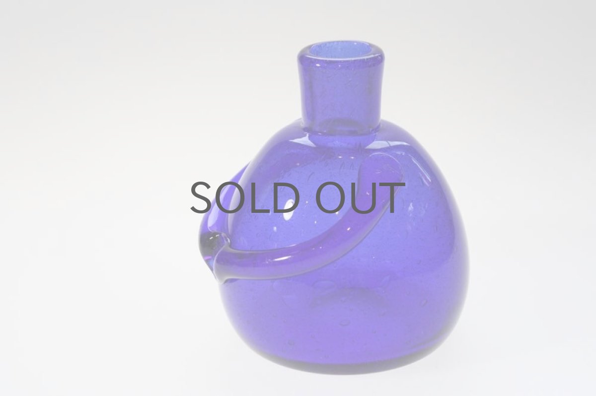 画像2: Erik Hoglund/エリックホグラン/ガラス/ひとがたボトル/ブルー/気泡入 (2)