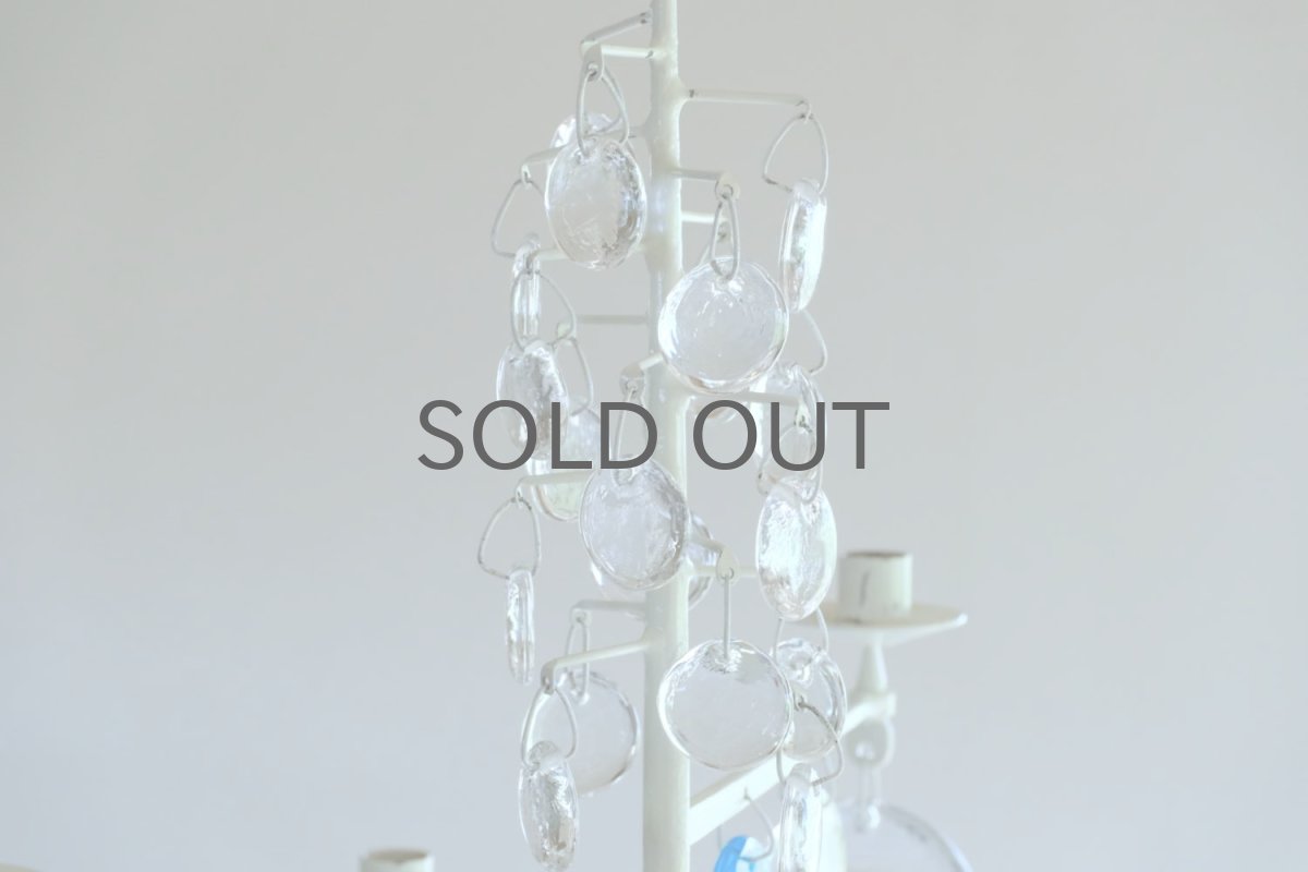 画像3: Erik Hoglund/エリックホグラン/BODA社製/ガラスキャンドル/シャンデリア/ホワイト/ブルー&クリアガラス (3)