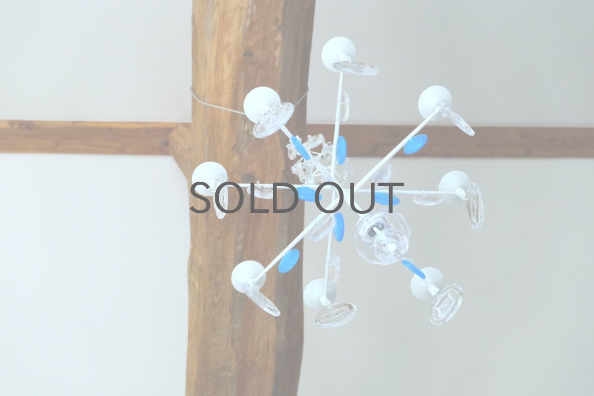 画像9: Erik Hoglund/エリックホグラン/BODA社製/ガラスキャンドル/シャンデリア/ホワイト/ブルー&クリアガラス (9)