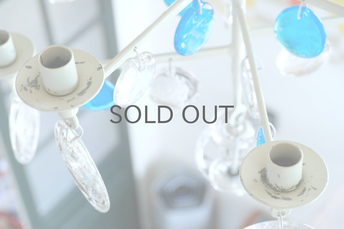 画像8: Erik Hoglund/エリックホグラン/BODA社製/ガラスキャンドル/シャンデリア/ホワイト/ブルー&クリアガラス (8)