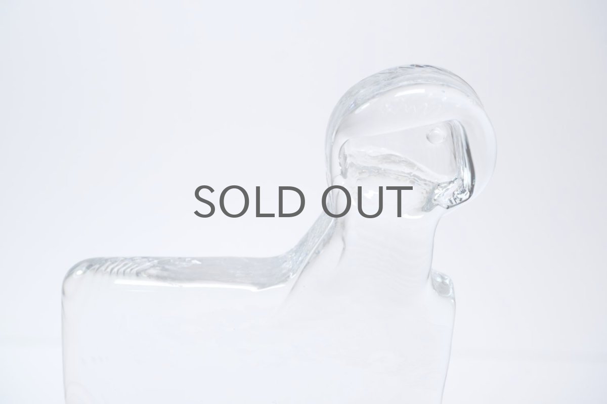 画像3: ビンテージ北欧/Erik Hoglund/エリック・ホグラン/ガラスオブジェ/バード/クリア (3)