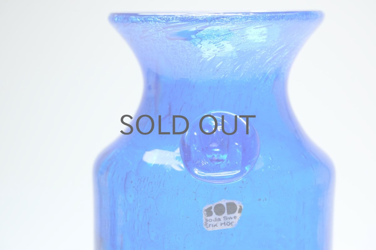 画像2: ErikHoglund/エリックホグラン/気泡入り/ボトル/オーナメント顔付き/ブルー (2)