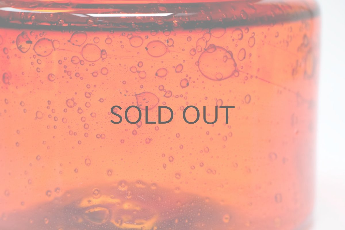 画像2: 北欧ビンテージ/Erik Hoglund/エリックホグラン/ 気泡入り/レッド/ベース (2)