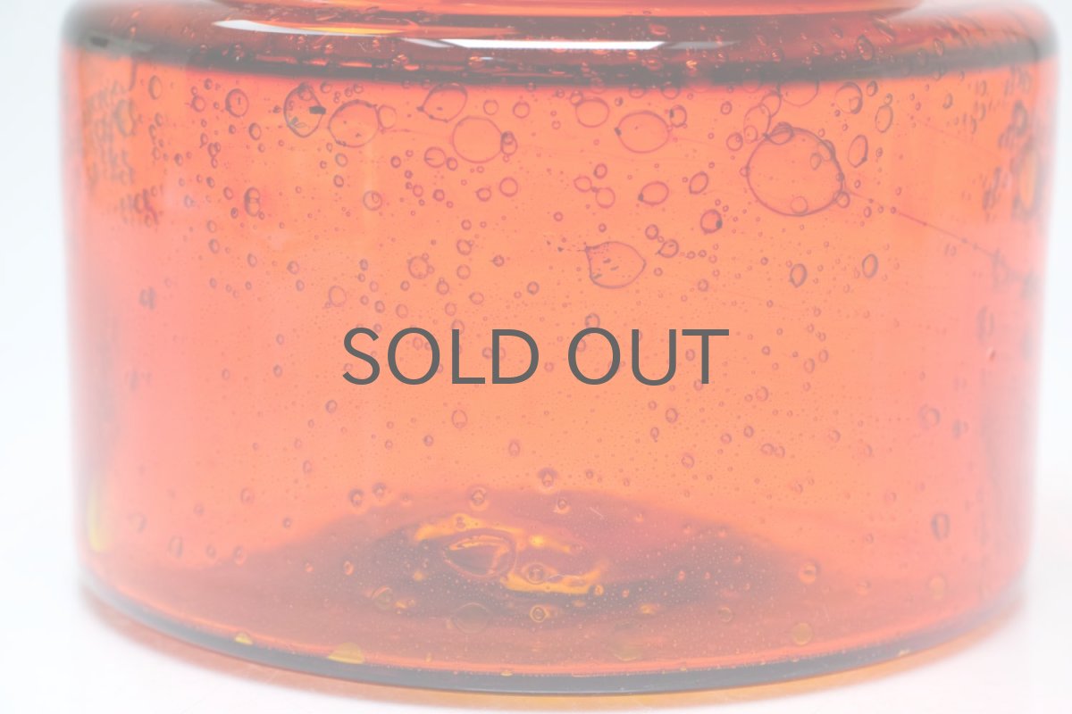 画像3: 北欧ビンテージ/Erik Hoglund/エリックホグラン/ 気泡入り/レッド/ベース (3)