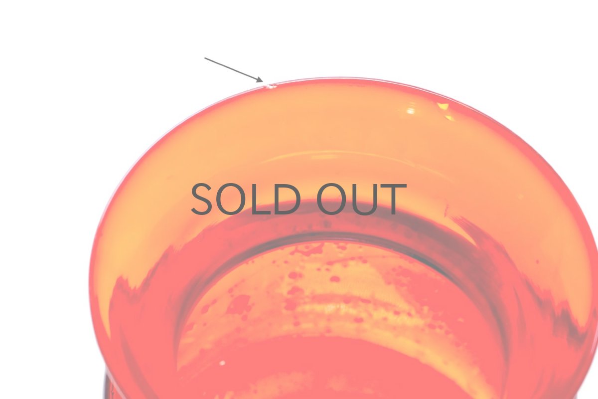 画像5: 北欧ビンテージ/Erik Hoglund/エリックホグラン/ 気泡入り/レッド/ベース (5)