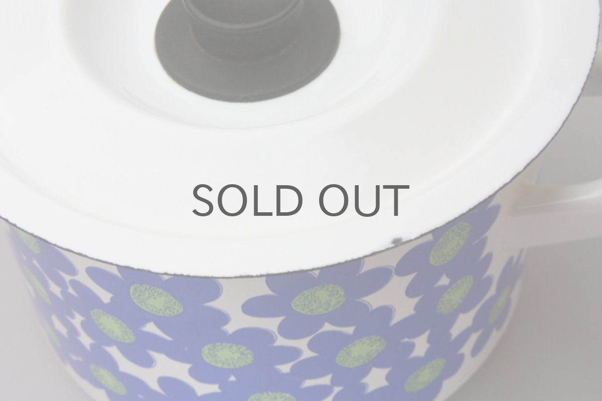 画像3: Finel /フィネル ブルー花エナメル 両手鍋 Sサイズ (3)