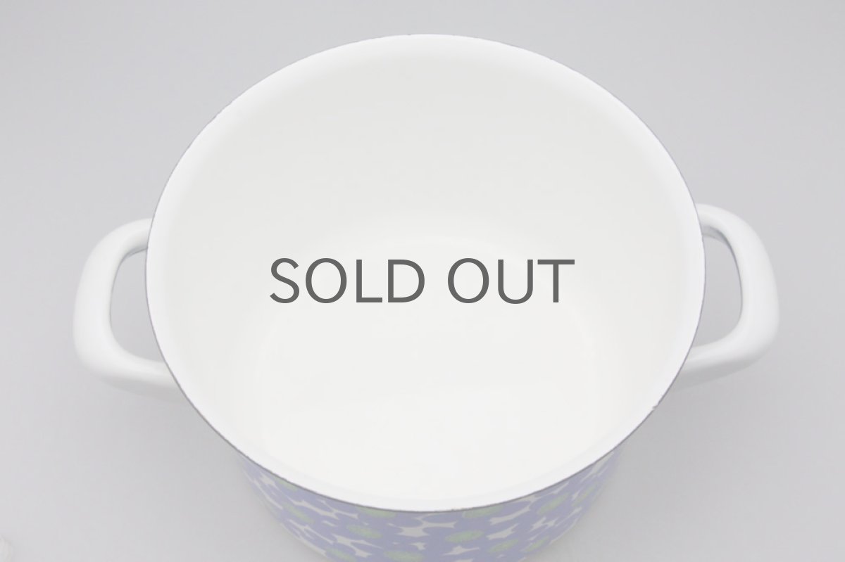 画像4: Finel /フィネル ブルー花エナメル 両手鍋 Mサイズ (4)