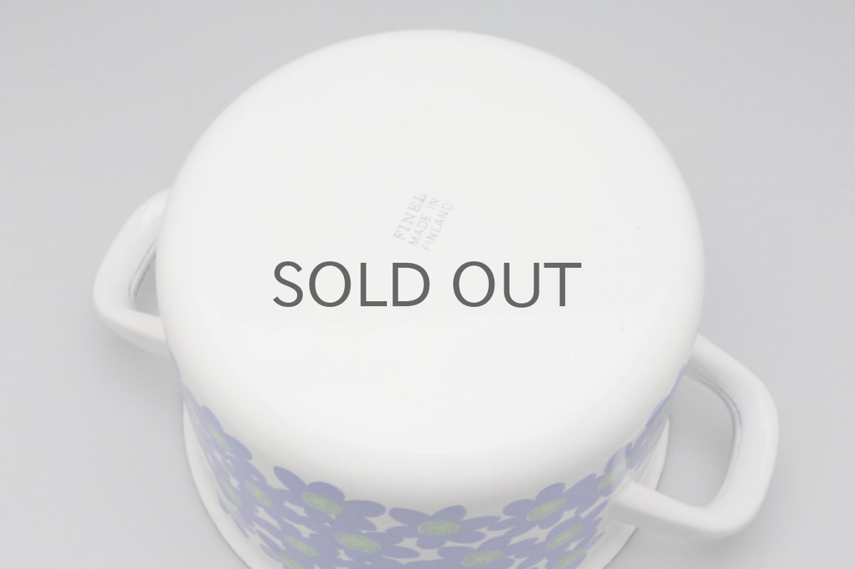 画像3: Finel /フィネル ブルー花エナメル 両手鍋 Mサイズ (3)