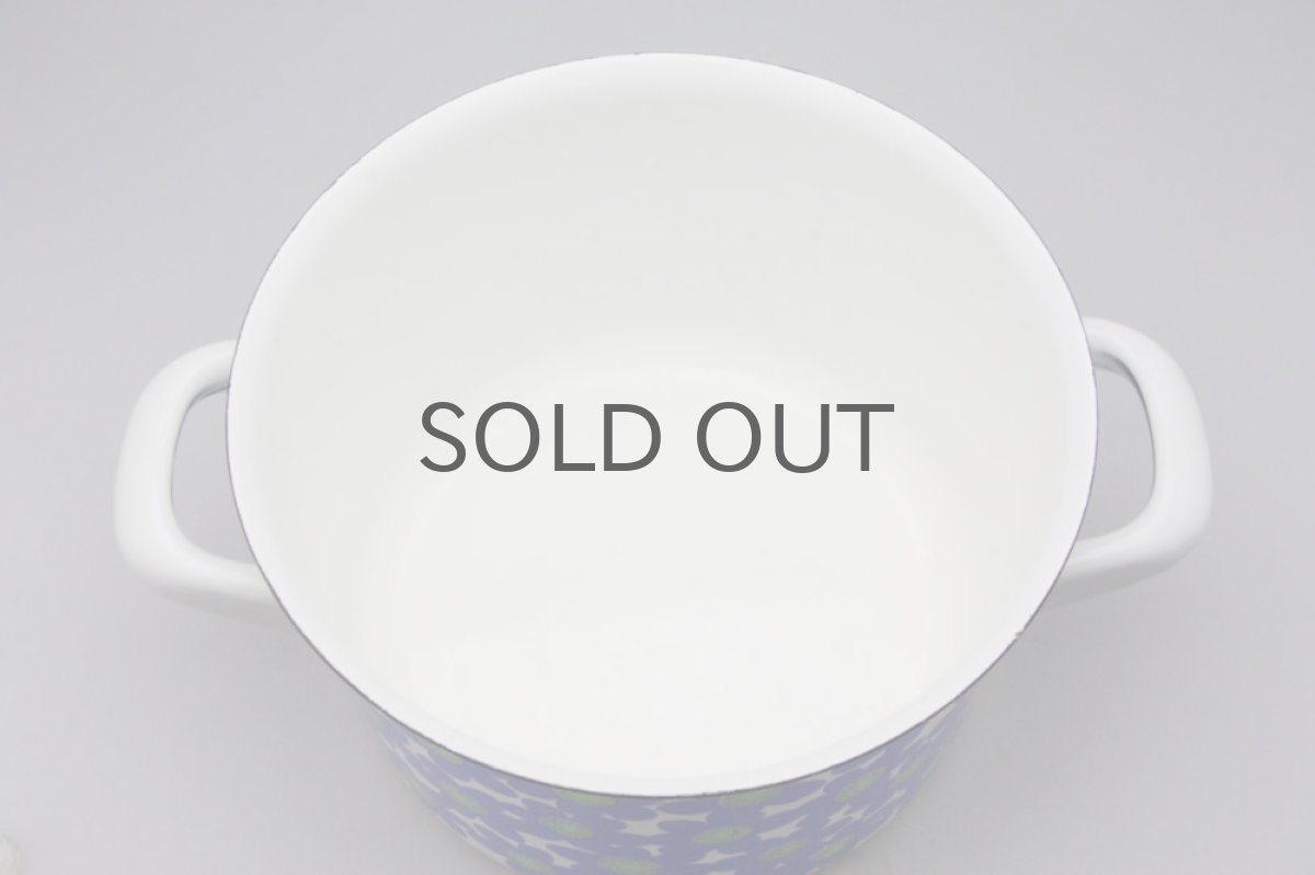 画像3: Finel /フィネル　ブルー花エナメル　両手鍋　Lサイズ (3)