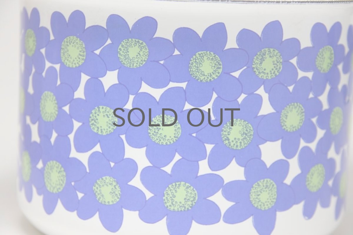 画像3: Finel /フィネル　ブルー花エナメル　片手鍋　Sサイズ 未使用オリジナルボックス付き (3)