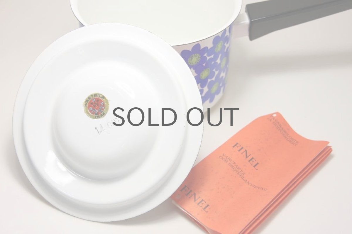 画像7: Finel /フィネル　ブルー花エナメル　片手鍋　Sサイズ 未使用オリジナルボックス付き (7)