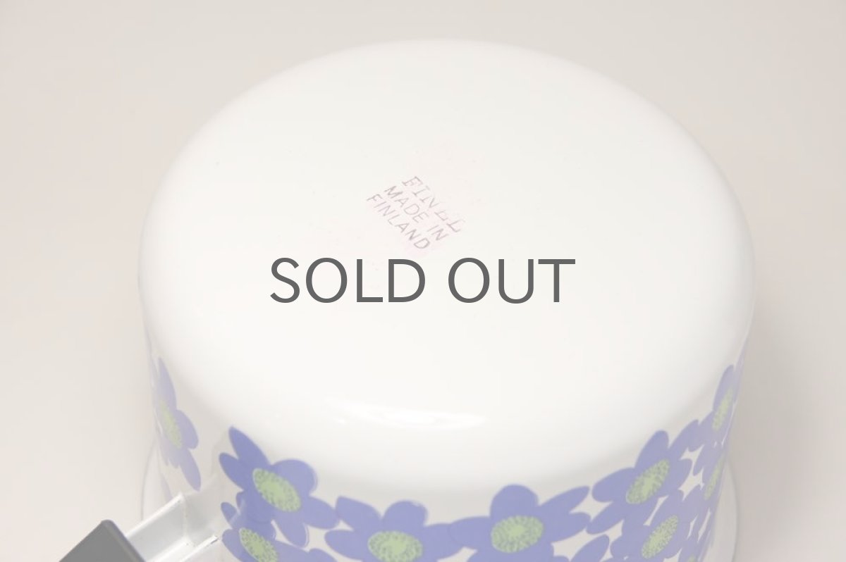 画像9: Finel /フィネル　ブルー花エナメル　片手鍋　Sサイズ 未使用オリジナルボックス付き (9)