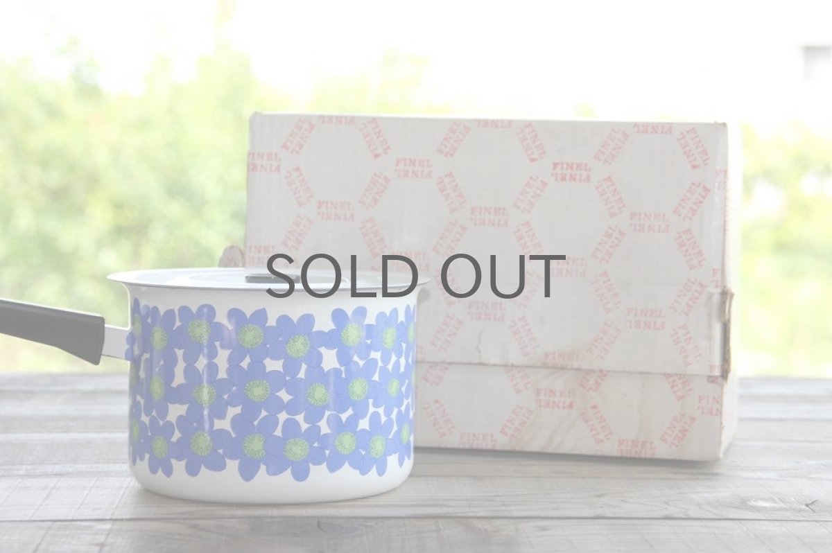 画像9: Finel /フィネル　ブルー花エナメル　片手鍋　Mサイズ 未使用オリジナルボックス付き (9)