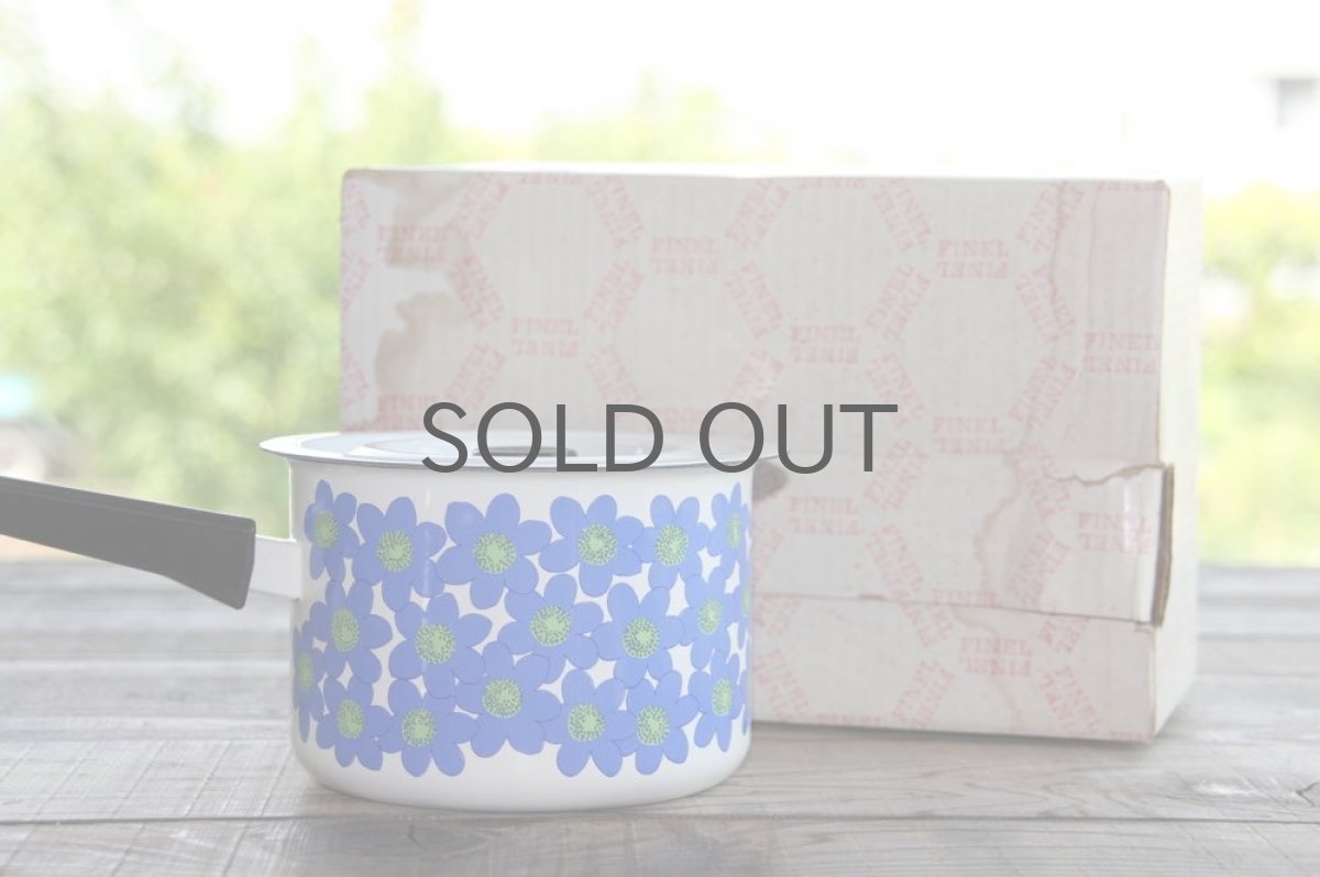 画像10: Finel /フィネル　ブルー花エナメル　片手鍋　Sサイズ 未使用オリジナルボックス付き (10)