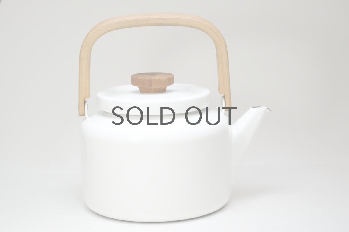 画像4: 北欧ビンテージ/Finel/フィネル/ウッドハンドル/ホワイト/ケトル (4)