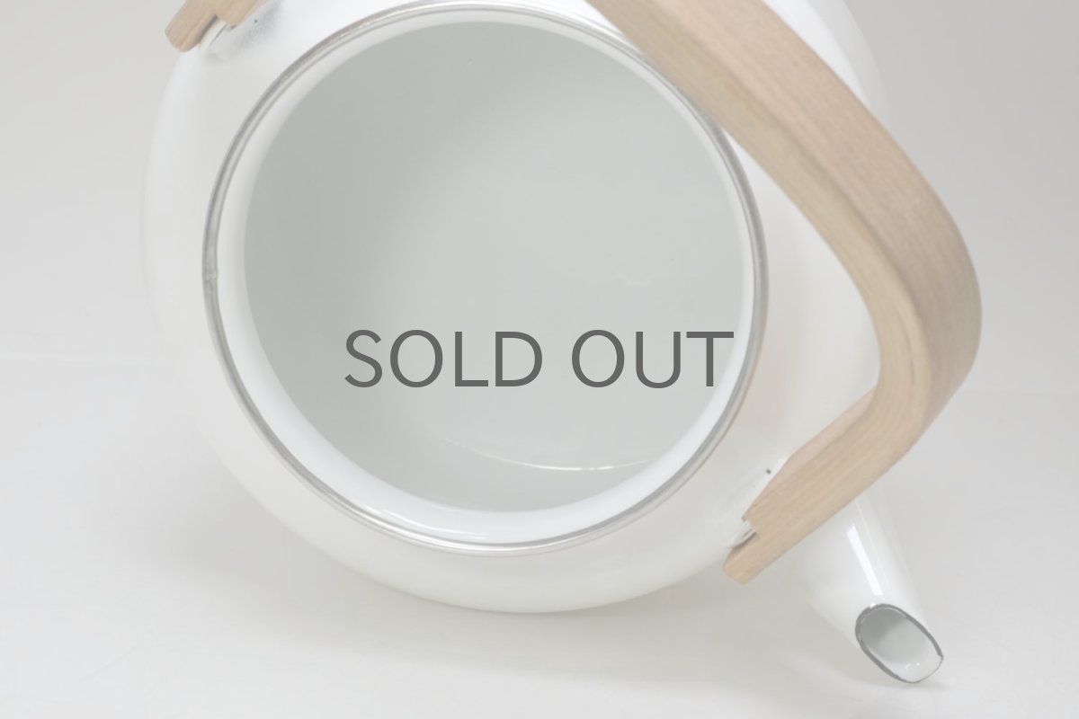 画像8: 北欧ビンテージ/Finel/フィネル/ウッドハンドル/ホワイト/ケトル (8)