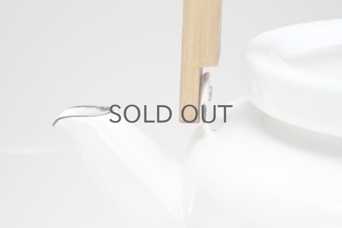 画像3: 北欧ビンテージ/Finel/フィネル/ウッドハンドル/ホワイト/ケトル (3)