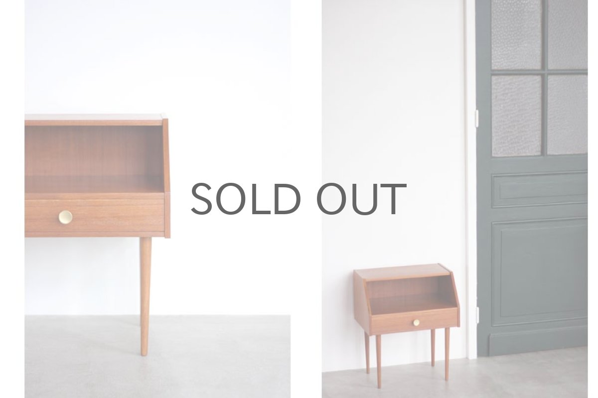 画像8: 北欧ビンテージ家具/デンマーク/ベッドサイドチェスト/チーク×ビーチ (8)