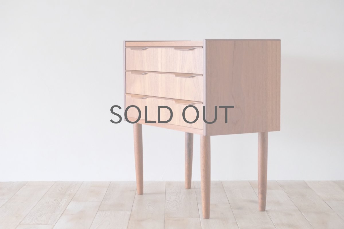 画像2: 北欧ビンテージ家具/デンマーク製/チェスト/チーク/３段  (2)