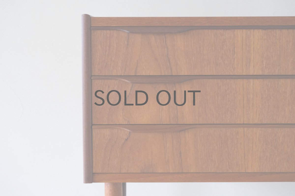 画像4: 北欧ビンテージ家具/デンマーク製/チェスト/チーク/３段  (4)