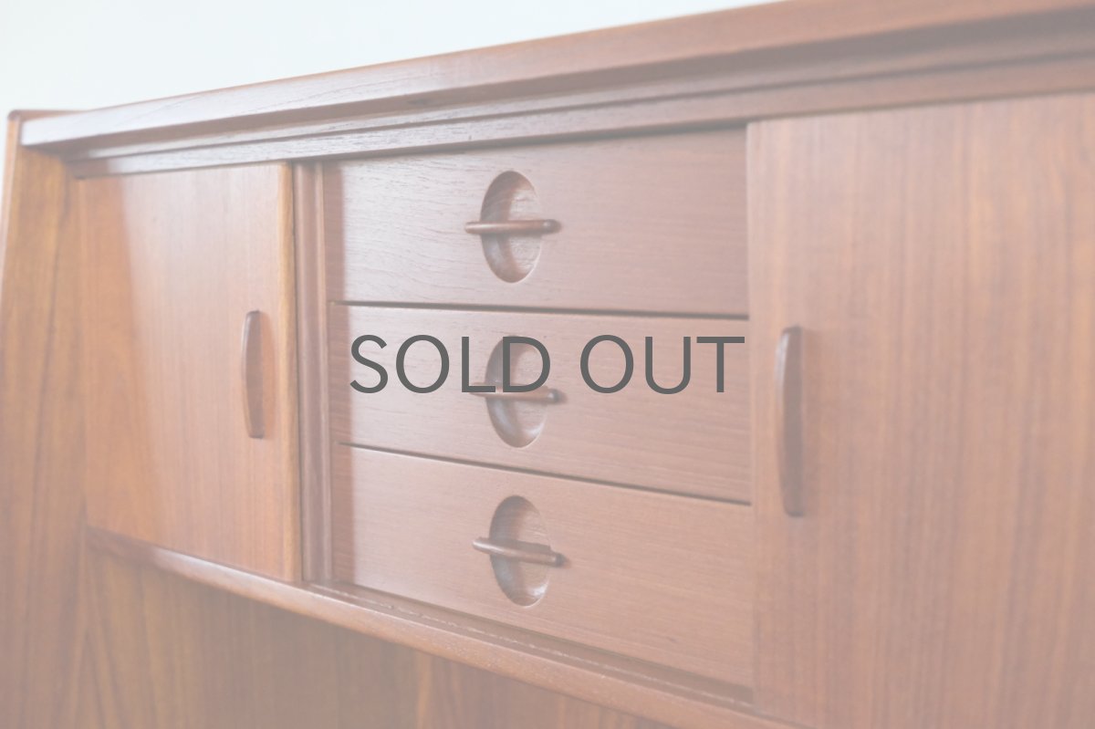 画像6: 北欧ビンテージ家具/デンマーク製/ライティングビューロー/3段引き出し/No.1 (6)