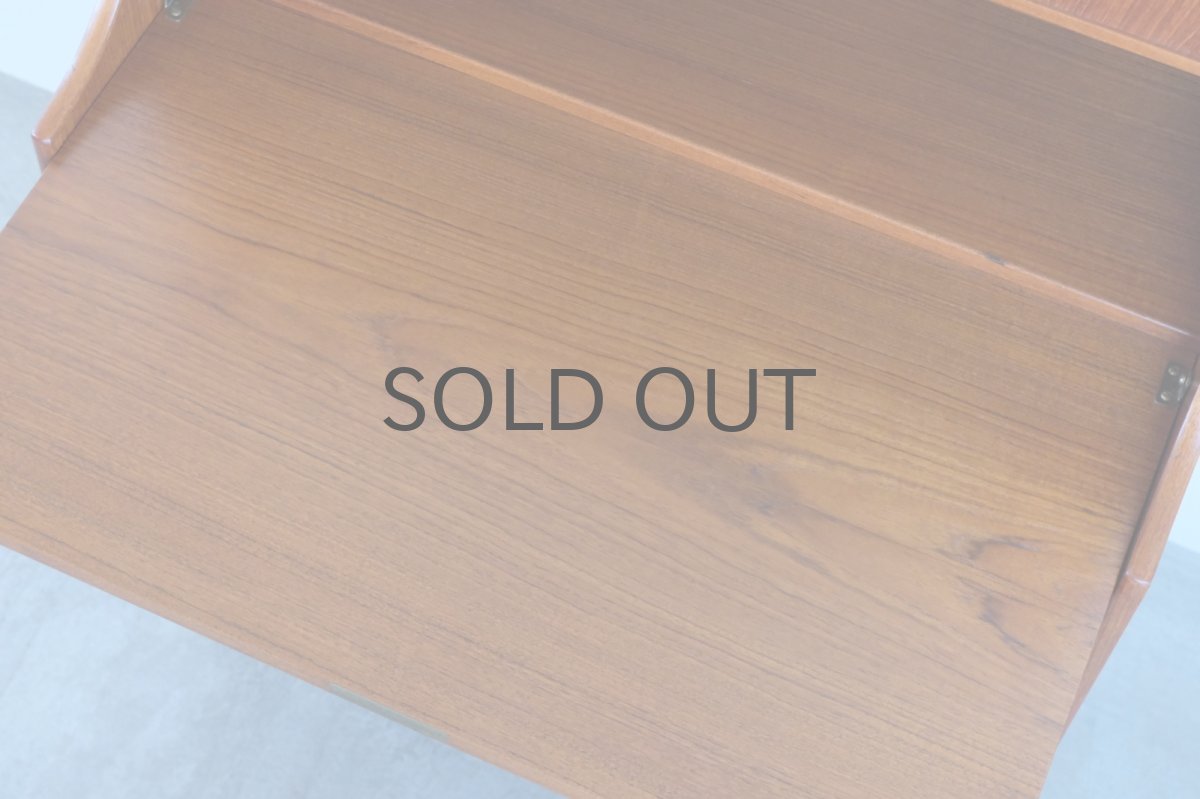 画像14: 北欧ビンテージ家具/デンマーク製/ライティングビューロー/3段引き出し/No.1 (14)