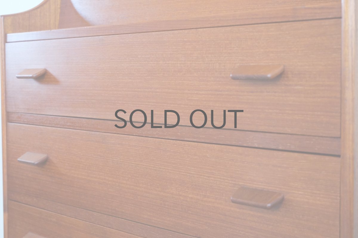 画像15: 北欧ビンテージ家具/デンマーク製/ライティングビューロー/3段引き出し/No.1 (15)