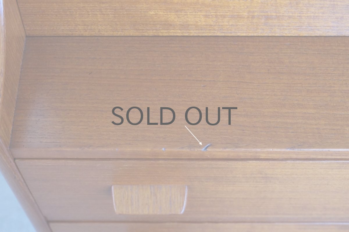 画像11: 北欧ビンテージ家具/デンマーク製/ライティングビューロー/3段引き出し/No.1 (11)