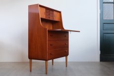 画像4: 北欧ビンテージ家具/デンマーク製/ライティングビューロー/3段引き出し/No.1 (4)