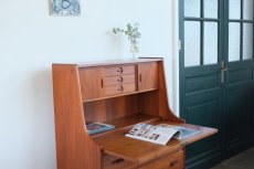 画像19: 北欧ビンテージ家具/デンマーク製/ライティングビューロー/3段引き出し/No.1 (19)
