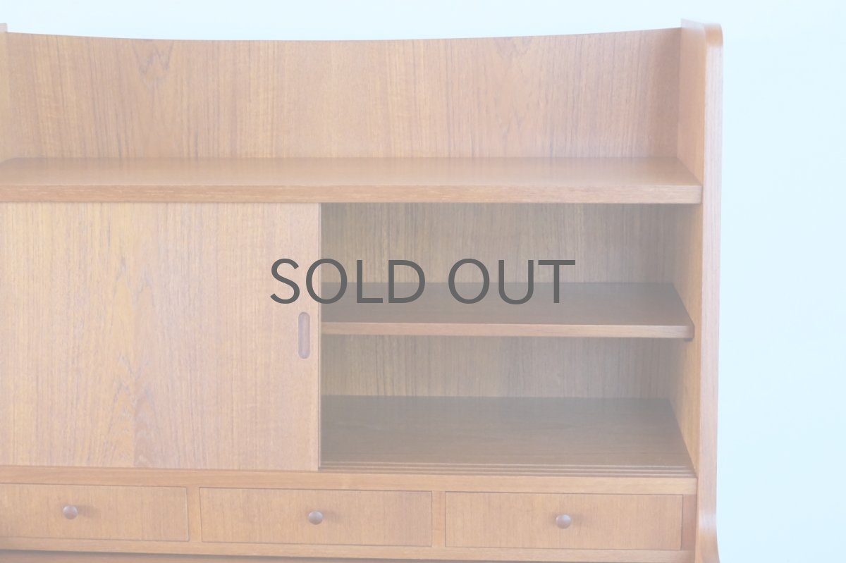 画像6: 北欧ビンテージ家具/デンマーク製/ライティングビューロー/3段引き出し/鏡付き/No.2 (6)