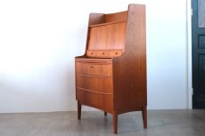 画像2: 北欧ビンテージ家具/デンマーク製/ライティングビューロー/3段引き出し/鏡付き/No.2 (2)