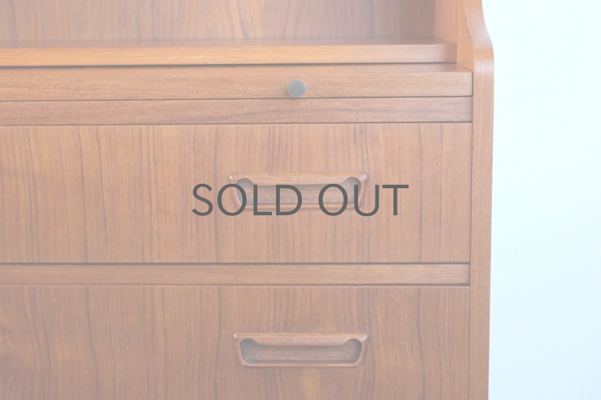 画像14: 北欧ビンテージ家具/デンマーク製/ライティングビューロー/3段引き出し/No.3 (14)