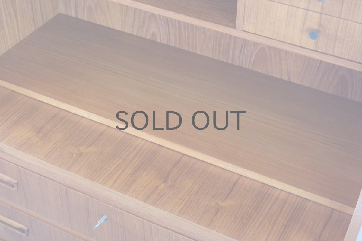 画像12: 北欧ビンテージ家具/デンマーク製/ライティングビューロー/3段引き出し/No.3 (12)