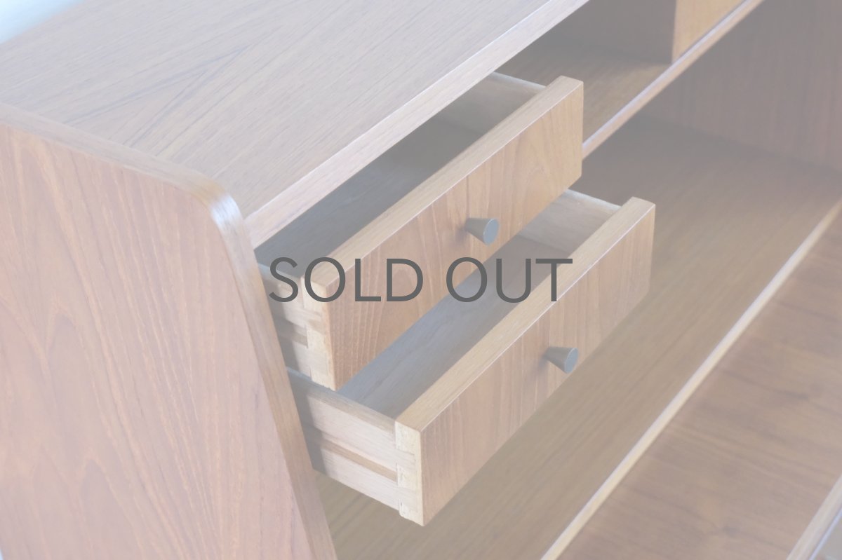 画像8: 北欧ビンテージ家具/デンマーク製/ライティングビューロー/3段引き出し/No.3 (8)