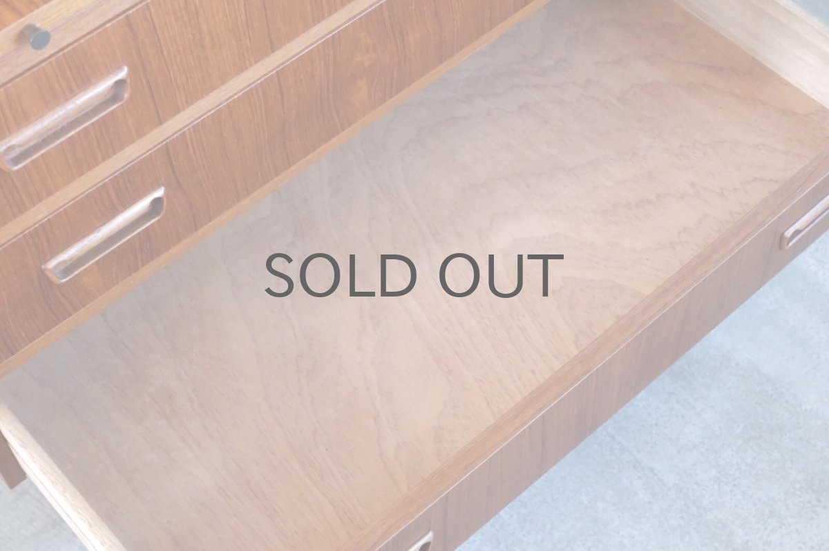 画像18: 北欧ビンテージ家具/デンマーク製/ライティングビューロー/3段引き出し/No.3 (18)