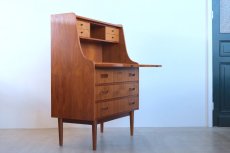 画像2: 北欧ビンテージ家具/デンマーク製/ライティングビューロー/3段引き出し/No.3 (2)