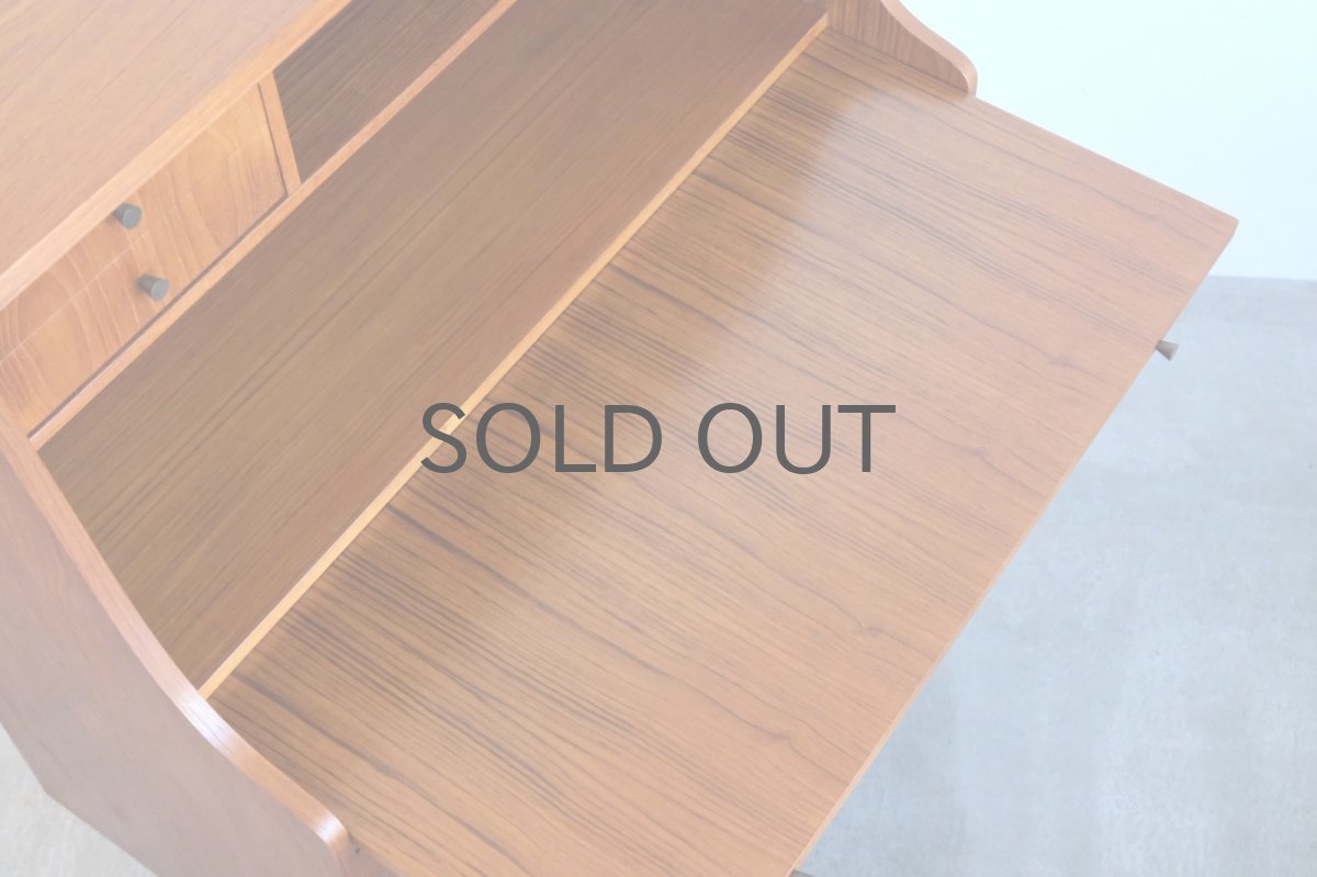 画像13: 北欧ビンテージ家具/デンマーク製/ライティングビューロー/3段引き出し/No.3 (13)