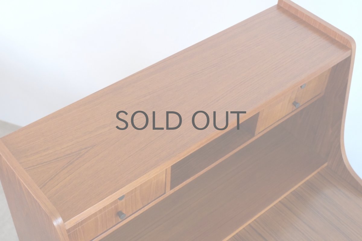 画像5: 北欧ビンテージ家具/デンマーク製/ライティングビューロー/3段引き出し/No.3 (5)