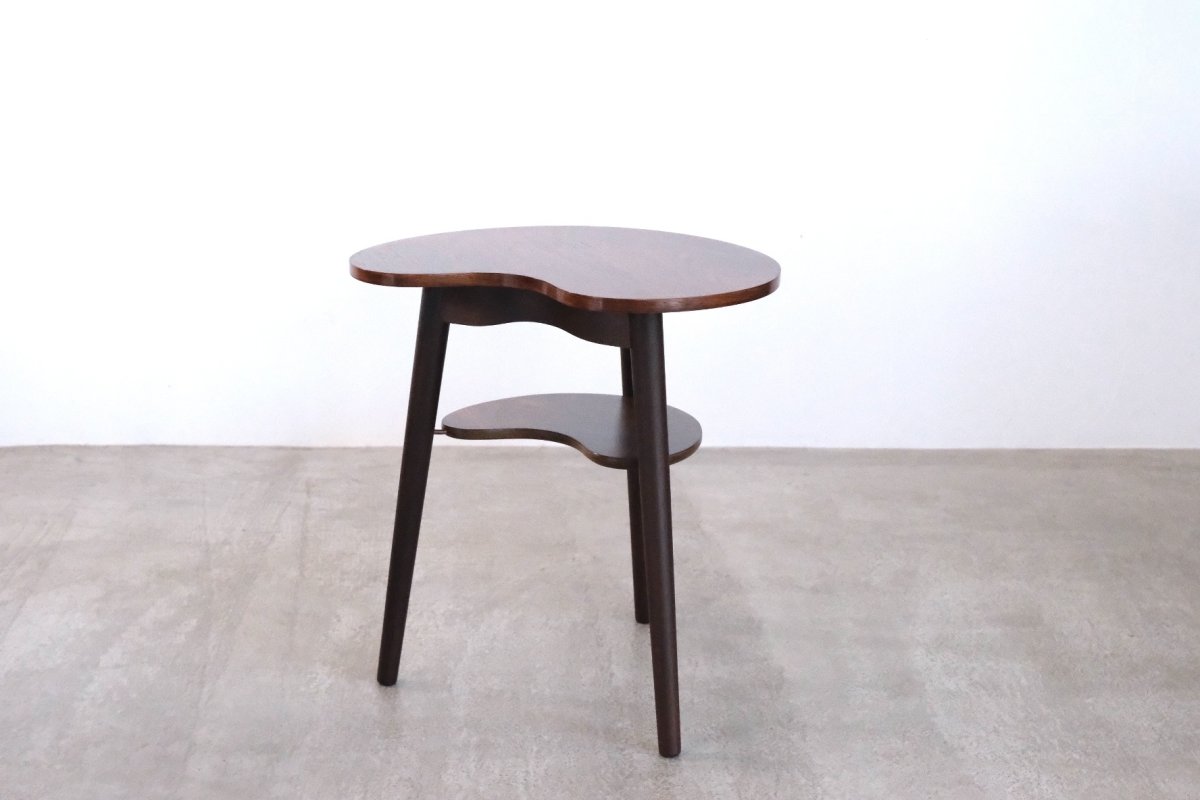 画像2: 北欧ビンテージ家具/デンマーク/ローズウッド/ミニサイドテーブル/ビーンズ型2段 (2)