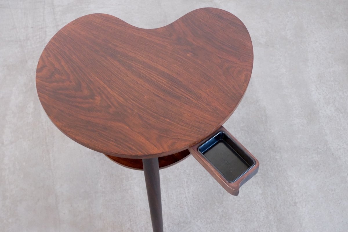 画像7: 北欧ビンテージ家具/デンマーク/ローズウッド/ミニサイドテーブル/ビーンズ型2段 (7)