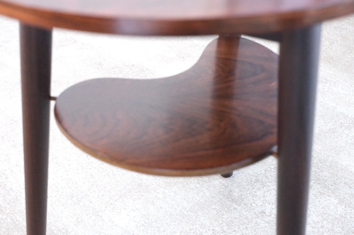 画像5: 北欧ビンテージ家具/デンマーク/ローズウッド/ミニサイドテーブル/ビーンズ型2段 (5)