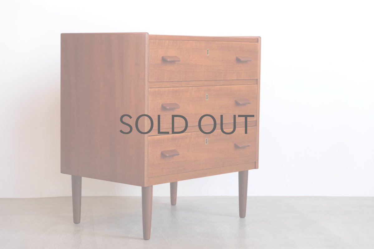 画像7: 【F様専用カート】北欧ヴィンテージ家具/デンマーク製/ビンテージ ダイニングチェア&３段式だしチェストのセットと送料 (7)