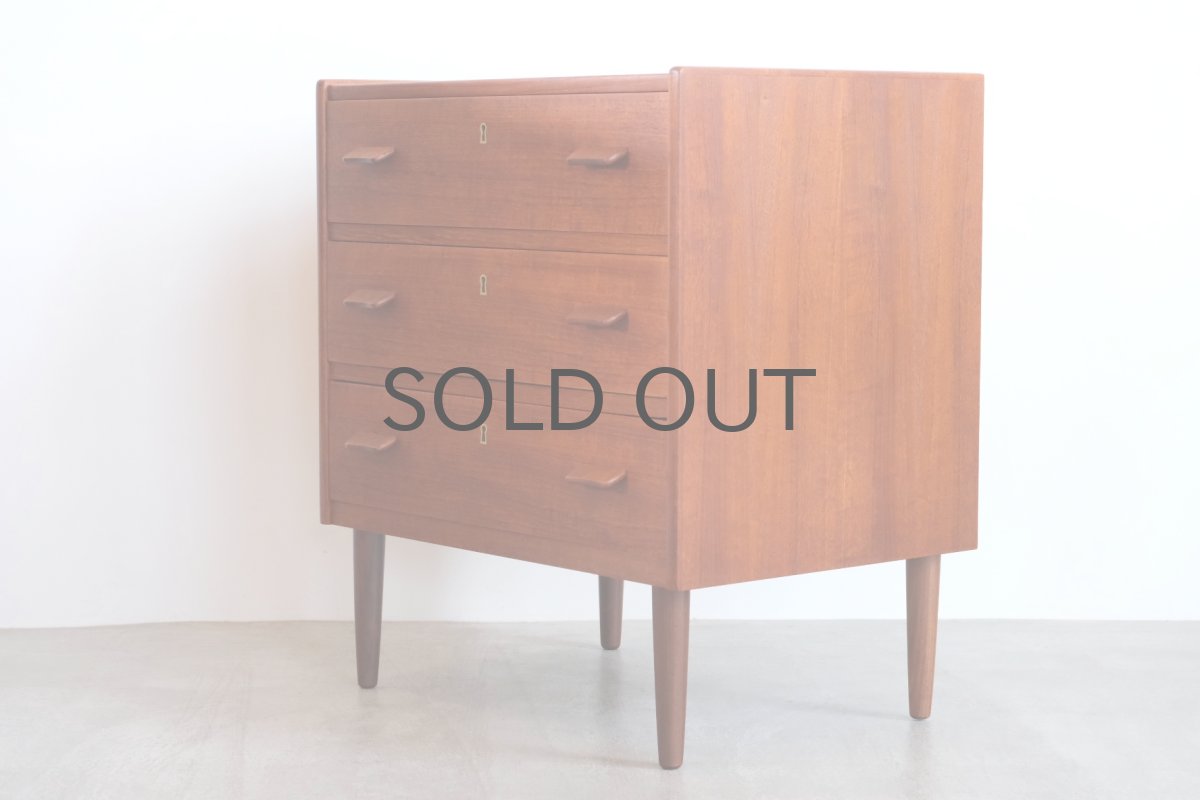 画像6: 【F様専用カート】北欧ヴィンテージ家具/デンマーク製/ビンテージ ダイニングチェア&３段式だしチェストのセットと送料 (6)