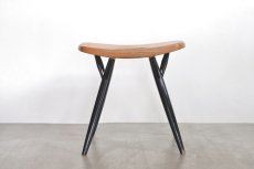 画像3: 北欧ビンテージ家具/フィンランド製/ Ilmari Tapiovaara/イルマリ・タピオヴァーラ/pirkka stool/ピルッカスツール/ハニー&ブラック/送料無料 (3)