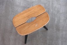 画像4: 北欧ビンテージ家具/フィンランド製/ Ilmari Tapiovaara/イルマリ・タピオヴァーラ/pirkka stool/ピルッカスツール/ハニー&ブラック/送料無料 (4)