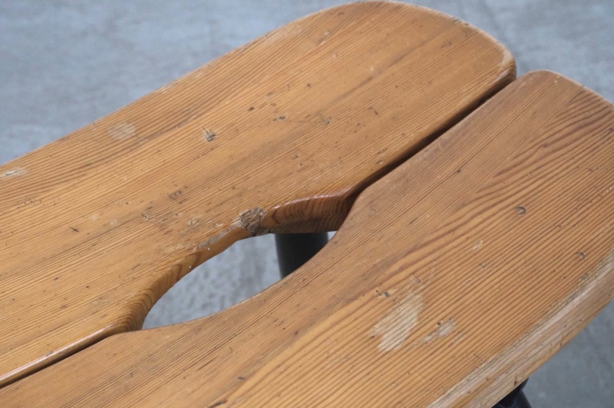 画像6: 北欧ビンテージ家具/フィンランド製/ Ilmari Tapiovaara/イルマリ・タピオヴァーラ/pirkka stool/ピルッカスツール/ハニー&ブラック/送料無料 (6)