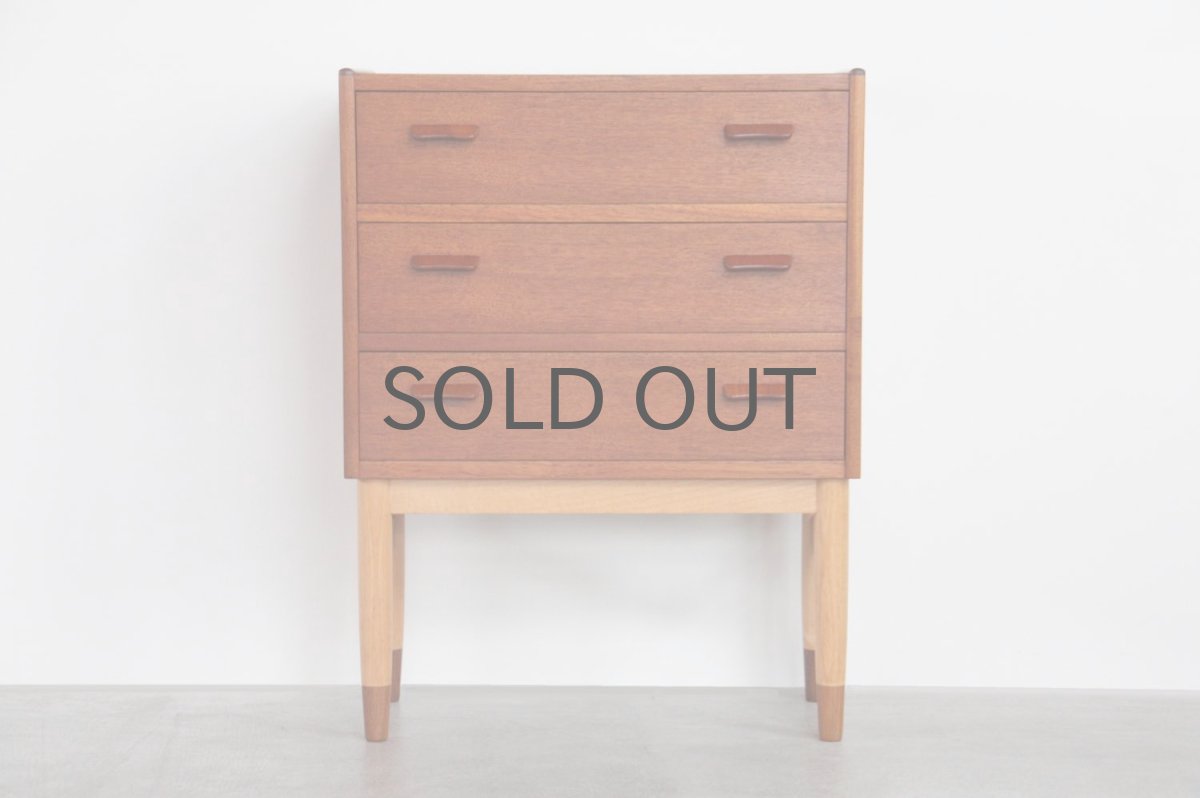 画像2: ビンテージ北欧家具/デンマーク製/Poul Volther/ポール ボルザー/チェスト/3段 (2)