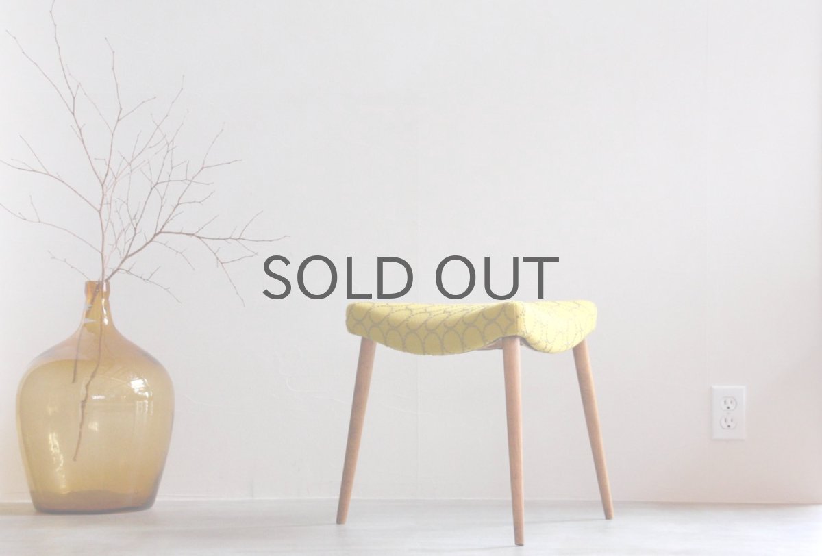 画像7: 北欧ビンテージ家具/デンマーク製/スツール✕ミナ ペルホネン/タンバリン/3本脚スツール (7)