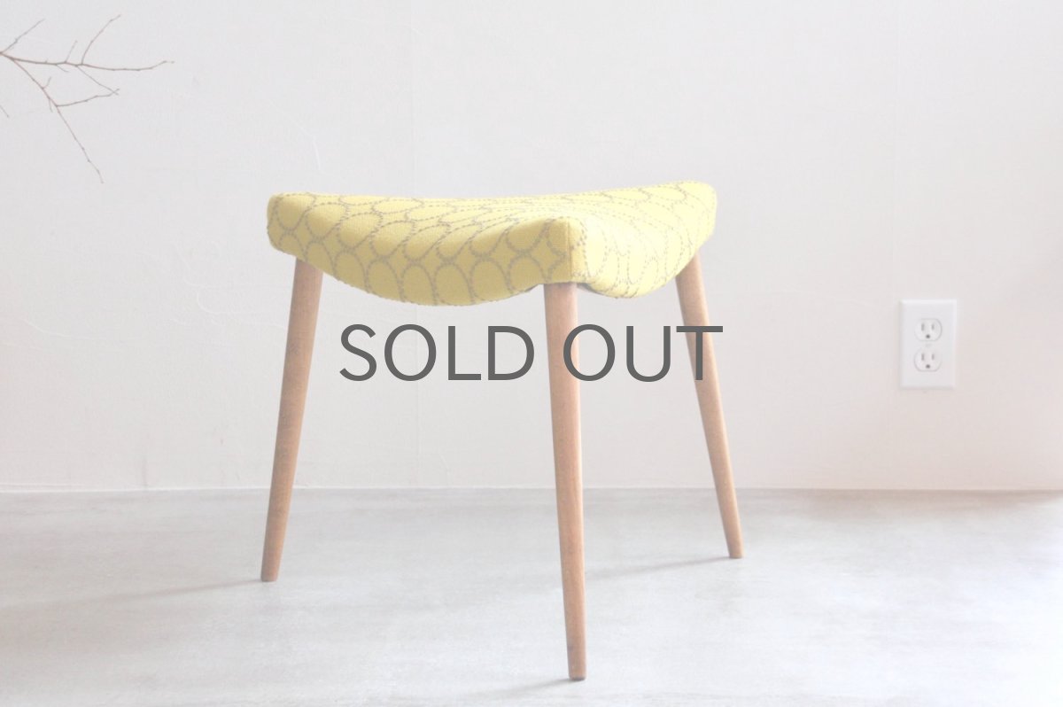 画像3: 北欧ビンテージ家具/デンマーク製/スツール✕ミナ ペルホネン/タンバリン/3本脚スツール (3)